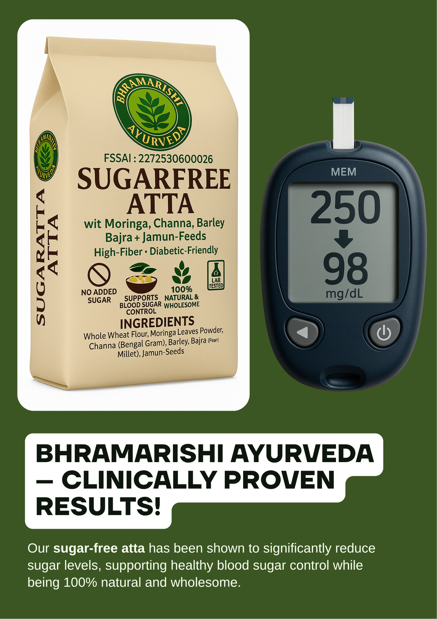 Bhramarishi Ayurveda Sugar-Free Atta